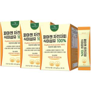 파마젠 차전자피 식이섬유 100% 분말 스틱 30포 3팩