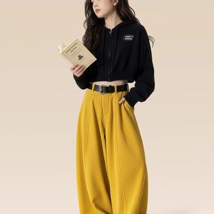 블랙 크롭 후드 집업 여아후드티 후드집업 맨투맨 트레이닝복 겨울 기모 주니어 R24036