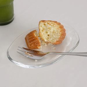 아데리아 테비네리 비정형 유리 타원 접시 15cm 반찬접시 앞접시
