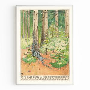 2+1 크리스마스 포스터 겨울 인테리어 액자 빈티지 그림 - Forest Path