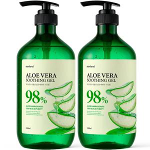1+1 메르헨트 순도 98% 알로에베라 수딩젤 1L 대용량 알로에 바디로션 수분 진정 보습