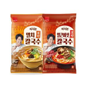 하이면 포차 칼국수(멸치/얼큰버섯) 2종 2인 4봉)