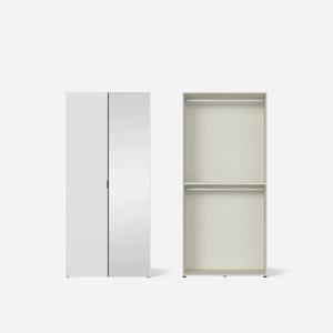 바이엘 모노 거울옷장 화이트 90/100cm(높이216cm)