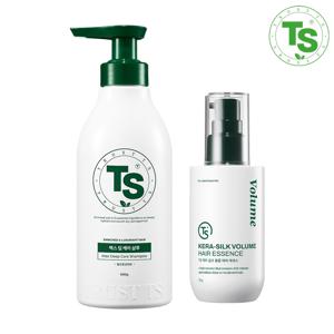 TS 맥스 딥케어 샴푸 500g 1개 + TS케라실크볼륨헤어에센스 75g 1개