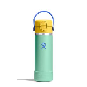 하이드로 플라스크 18온즈 532ml 키즈 와이드 커버캡 앤 부트 머메이드 그린