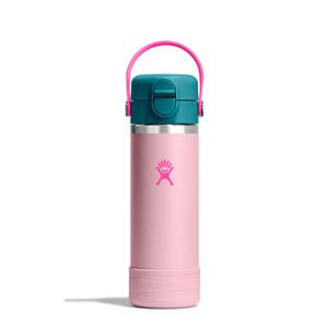 하이드로 플라스크 18온즈 532ml 키즈 와이드 커버캡 앤 부트 블러썸 핑크