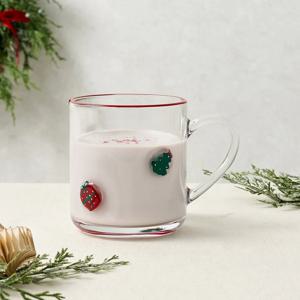 메리리본 핸드페인팅 손잡이 유리잔 375ml