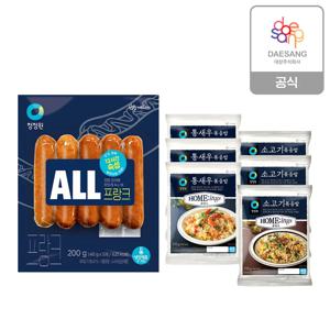 ALL 짜지않은프랑크200g + 호밍스 볶음밥(소고기/통새우)210g 2종 6개 골라담기