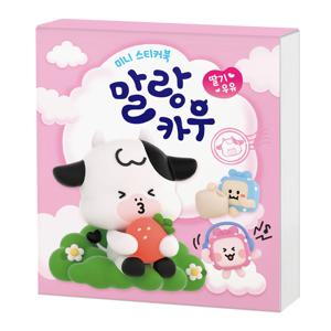 롯데웰푸드 말랑카우 미니스티커북 딸기우유