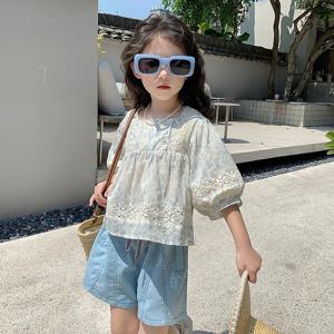하버 스퀘어넥 블러썸 탑 여아 R11357