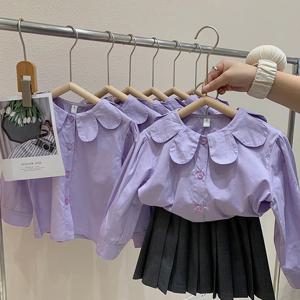 알마 페탈 카라 퍼프 블라우스 여아 R7993