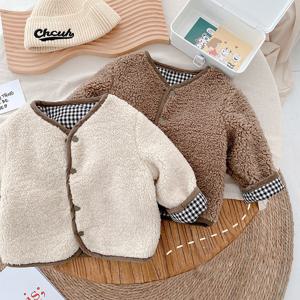 루체 리버서블 체크 뽀글이 점퍼 알프스 여아 R7323