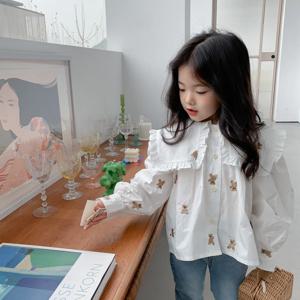 미엘 테디 포인트 자수 셔링 탑 여아 R5374
