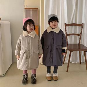이사벨 나튀렐 퍼 안감 누빔 롱 코트 여아 R5046