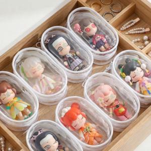 인형 파우치 키링 파우치 소품 굿즈 보관함 보관 미니 투명 pvc 백팩 가방 2color