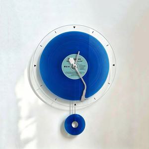 [해외] 빈티지 레트로 LP 레코드 진자 벽시계 감성 홈 인테리어 시계 8colors