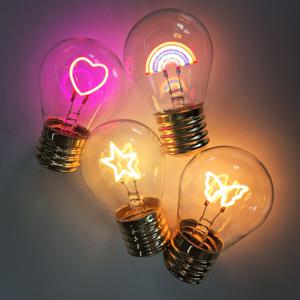 A68 LED 충전식 LED 전구 무드등 카페조명 네온조명 무지개/하트/별/나비