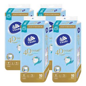 빈다 4D Deluxe 엠보싱 클래식 롤화장지 4겹, 23m, 10롤, 4팩