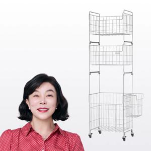 프리미엄 올스텐 304 2단 / 3단 이동식 빨래바구니