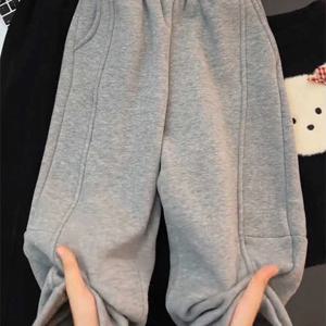 핀턱 기모 와이드 조거 팬츠 R26826