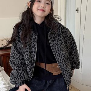 레오파드 패딩 자켓 와이드 팬츠 R26811