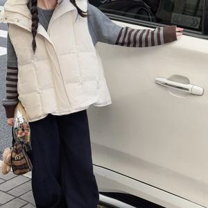 하이넥 패딩 베스트 R26557