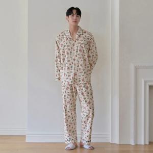 캐롤 남성 순면 개버딘 9부 잠옷 상하세트