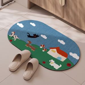 타운위시 워셔블 빨아쓰는 소프트 규조토 발매트 욕실 주방매트 (2color)