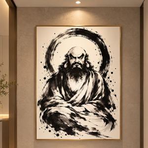 고급 현대 달마도 달마 대사 그림 액자 현관 거실 풍수 인테리어 부적 불교 개업 집들이선물
