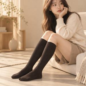 레그워머 무지 니삭스 니삭스 무릎 필라테스 요가 긴목 무지 니삭스 무릎 양말