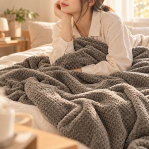 클라우드 벨벳 와플 담요 겨울 극세사 담요이불 밍크 블랭킷 무릎 차박 밍크담요 무릎담요