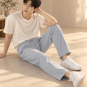 에어라이트 슬림 팬츠 여름 쿨링 아이스 냉감 밴딩 바지 고무줄 슬랙스 쿨링팬츠 냉감바지