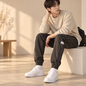 스트라이프 조거 바지 BB2 조거팬츠 허리밴딩 남성 조커바지 데일리 가을바지 고무줄바지