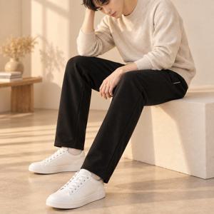 허리 밴딩 남성 기모 바지 편한 남성 기모 팬츠 트레이닝 벨벳