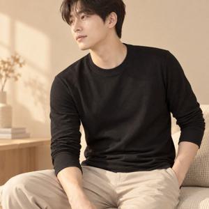 데일리티 기모티셔츠 겨울이너 남자 데일리 이너 롱슬리브 기모긴팔티 데브 베이직 티셔츠 기모
