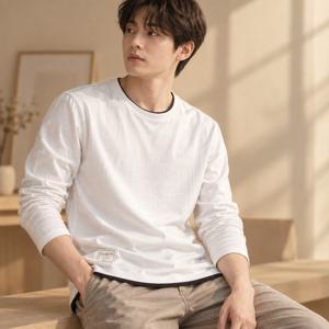 남성긴소매 무지긴팔 이너티 간절기 롱슬리브 기본 레이어드 긴팔 티셔츠 남자