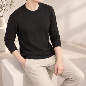 데브 베이직 티셔츠 기모 무지 긴팔티 남자 데일리 이너 롱슬리브 겨울이너 기모긴팔티