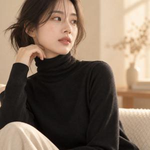 노스텔지아 터틀넥 니트 목폴라 베이직 무지 레이어드 티셔츠 가을니트 겨울니트 기본목티