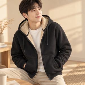 기모집업 플리스집업 따뜻한자켓 남성 따뜻한 아우터 겨울아우터 겨울집업 핫 후드집업 더블