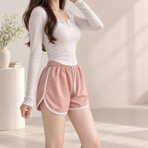 여성 3부 트레이닝 반바지 여름 밴딩 츄리닝 돌핀팬츠 피오니 숏팬츠 짐웨어 밴딩반바지
