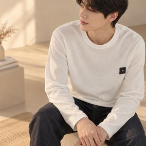 와플 롱슬리브 엔피 라운드 긴팔 티셔츠 남성 무지 레이어드티 무지긴팔 남성긴소매 데일리티