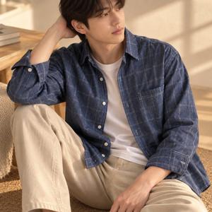 남성셔츠 캐주얼남방 캐주얼남방 체크무늬 체크무늬 긴팔 긴팔 와이셔츠 남성셔츠 캐주얼남방