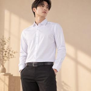 남자 와이셔츠 흰색 커프스셔츠 루즈핏 링클프리 셔츠 2컬러