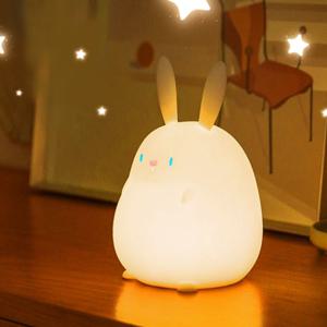 말랑 모찌 아기 토끼 LED 무드등 (밝기조절/슬립타이머/충전식)