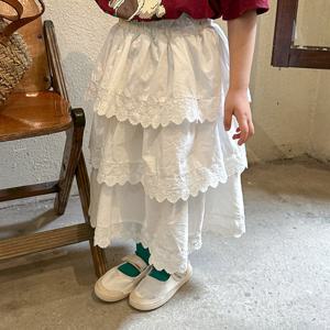 플로라 레이스 캉캉 롱스커트 R8459