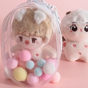 인형 파우치 키링 파우치 소품 굿즈 보관함 보관 미니 투명 pvc 백팩 가방