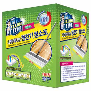 특대형 정전기 청소포 대용량 310매 (37x20cm) 바닥 먼지 부직포
