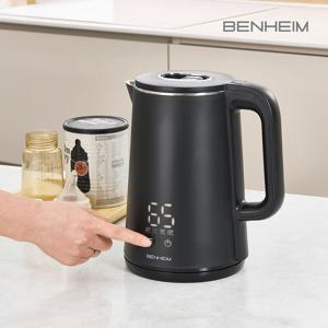 1.8리터 대용량 이중단열 디지털터치 온도조절 스텐 보온주전자