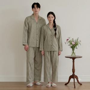 국내산 버들 레이온 30수 남성 여성 커플 9부 카라 긴팔 파자마 잠옷 상하세트