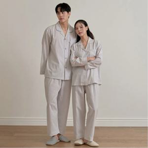 국내산 달콤 CP 면혼방 남성 여성 커플 카라 긴팔 9부 파자마 잠옷 상하세트